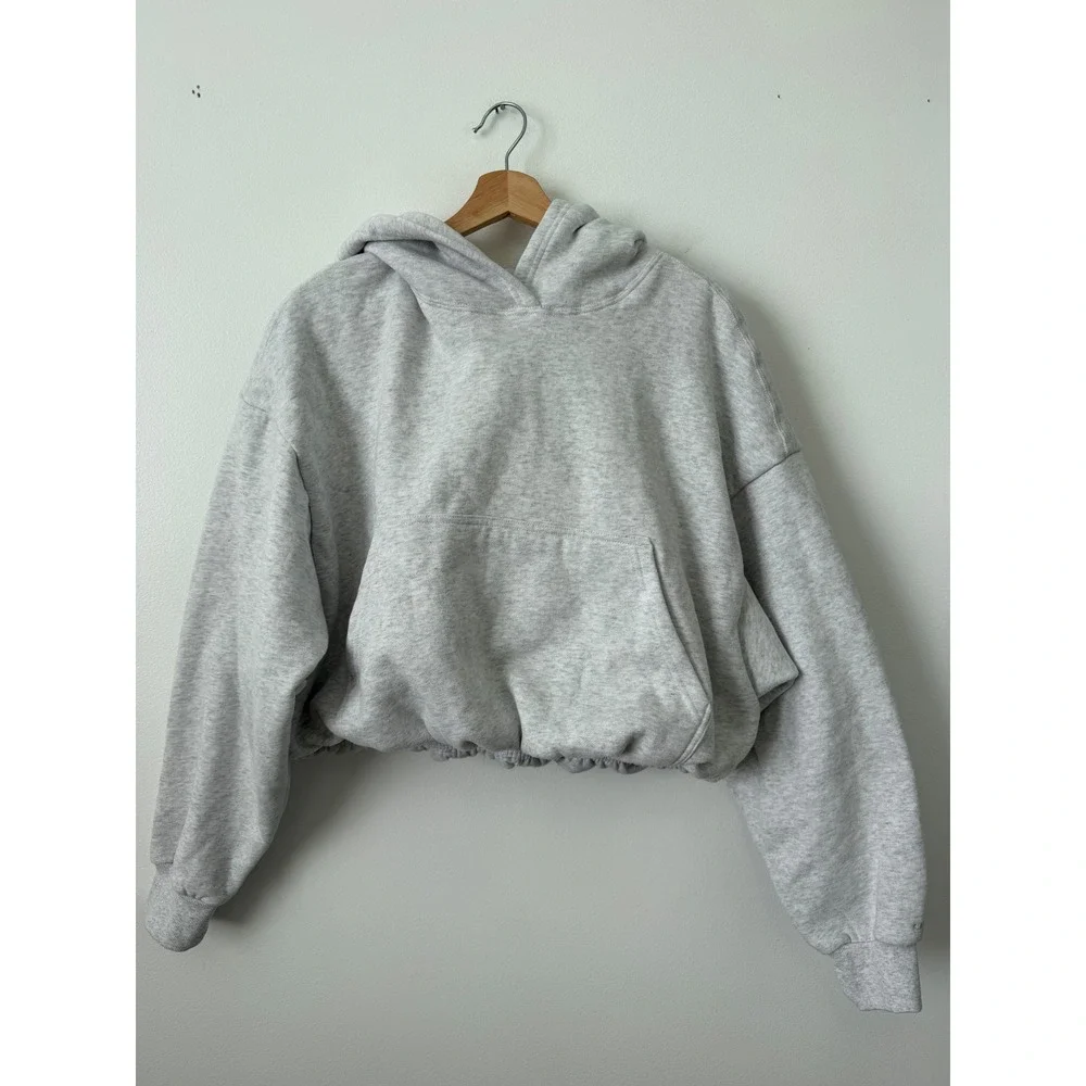 Garage UltraFleece Clean Cropped Bubble Hoodie – Spring Grey Mix – Size L/XL - Picture 2 of 5